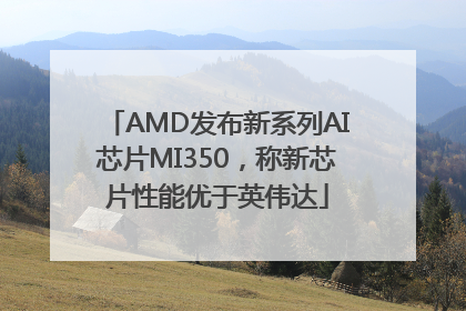 AMD发布新系列AI芯片MI350，称新芯片性能优于英伟达